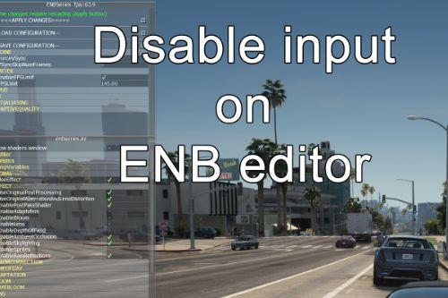 Disable input on ENB editor