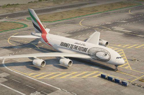 Emirates A380-800 "JOURNEY TO THE FUTURE, MUSEUM OF THE FUTURE" Livery (PaintJob)