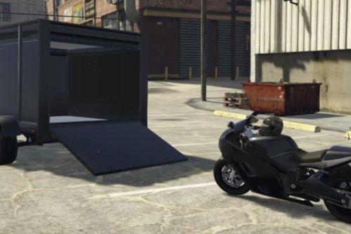 Enclosed Motorcycle Trailer [Add-On] | FiveM 