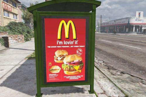 Fast Food Bus Stop Ads