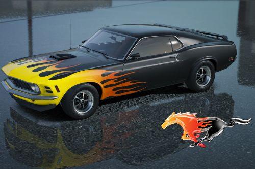 [Ford Mustang Boss (302) 1970]flame tattoo livery