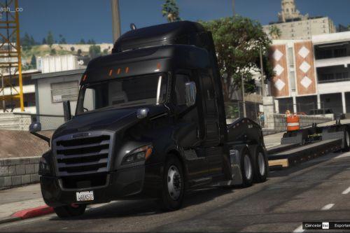 Freightliner Cascadia 2019 + Lowboy [Replace]