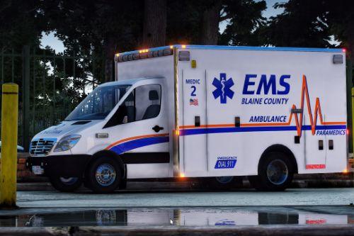 Freightliner Sprinter Los Santos/Blaine County Ambulance [Replace | ELS | LODs]