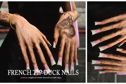 french tip duck nails for MP female