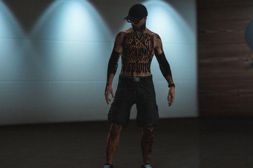 Full body tattoo blackout arms for MP Male