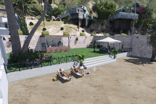 Garden + Private bar for Malibu Mansion (ymap, map builder)