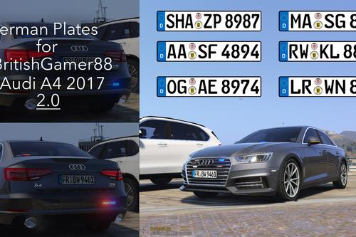 German Plates for 2017 Unmarked Audi A4 3dbd90 thumbnail2.0