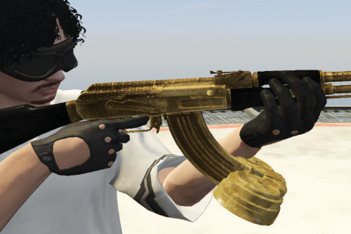 Golden AK47 with Ballsmag [Animated]