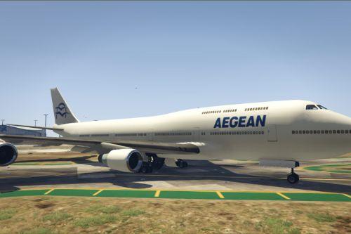 Greek Aegean Airline Texture for Boeing 747