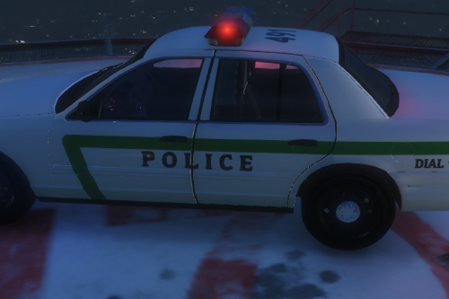 Green and White Police CVPI