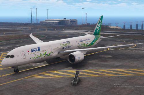 "ANA Green Jet" Boeing 787-9 All Nippon Airways "future promise" Livery ( Paint-Job )