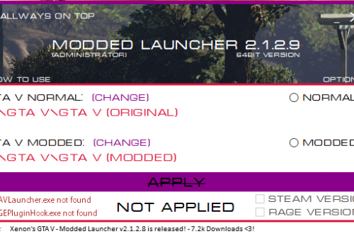 GTA V - Modded Launcher (Only Retail)