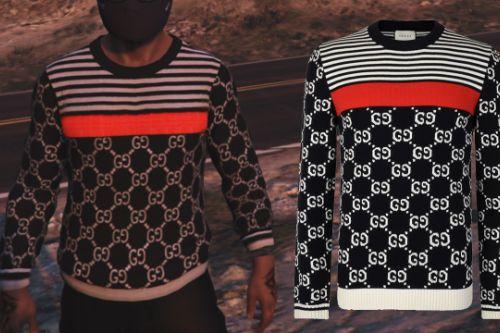 Gucci Striped GG Sweater Model + Texture
