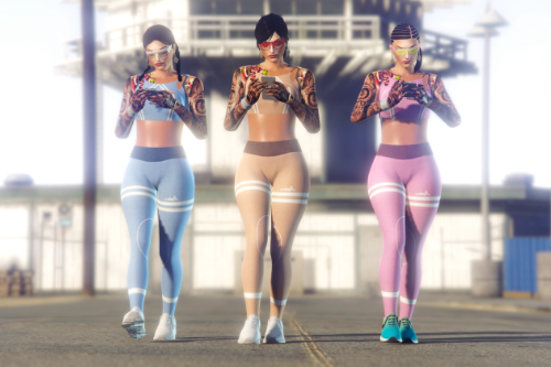 Gymnastic High Waisted Outfit Full Body Mod  Mp Female