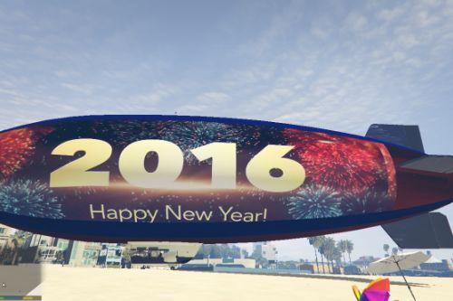 Happy New Year 2016 Blimp