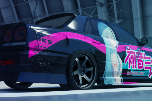 Hatsune Miku V1 Paintjob for [YCA]Vsoreny's Nissan Skyline ER34