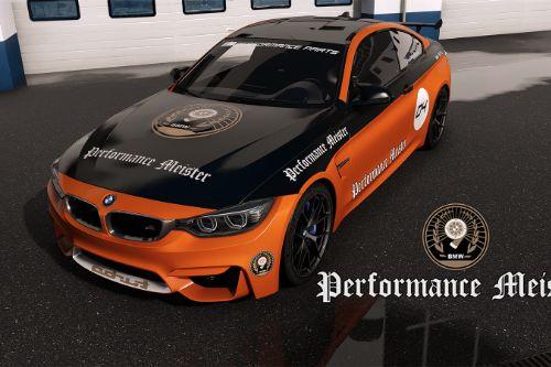Here is the  BMW M4  Performancemeister Jägermeister livery