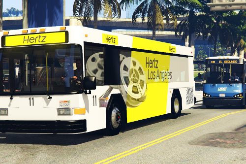 Hertz LAX Rental Car Gillig Shuttle Bus Livery