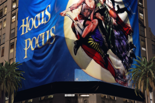 Hocus Pocus movie posters / banners for Oriental Theater, Doppler Cinema & Flow billboard