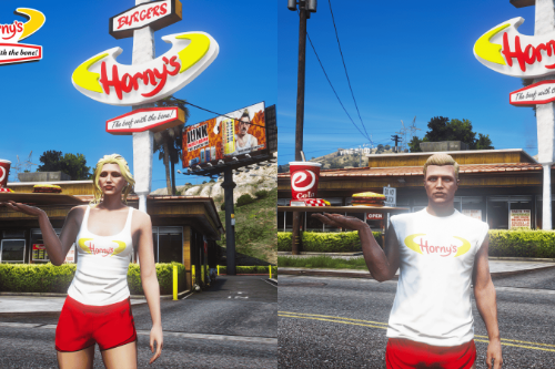 Horny's Burgers Clothing for MP Female / Male