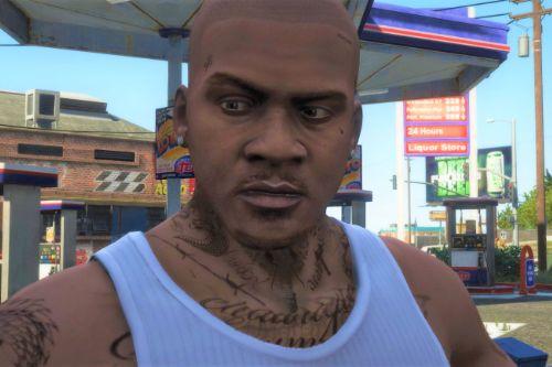 Improved Franklin w/ face- and neck tattoos