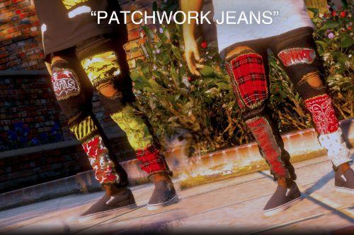 Jaden Smith type jeans/Jeans with patches