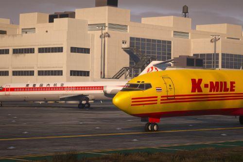 K-Mile 727 (DHL Colors) Livery for Boeing 727-200