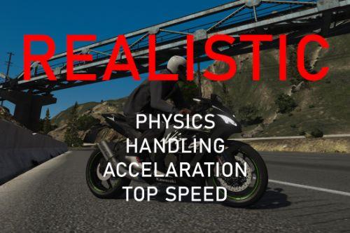 Kawasaki ZX-10R Realistic Physics and Handling.