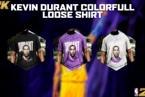 Kevin Durant Colorfull Loose Shirt Pack