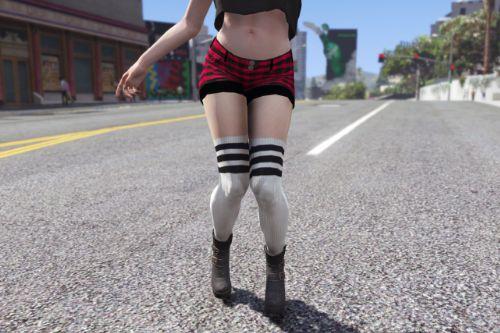 Knee Socks with Red Shorts Pack