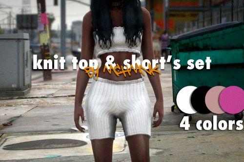 knit top & shorts for MP Female
