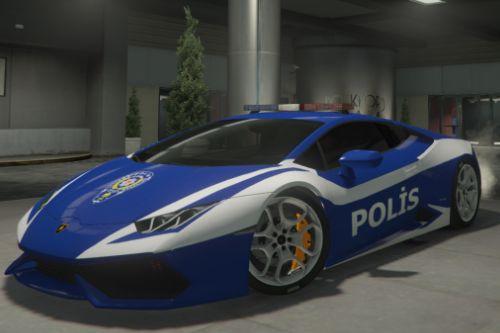 Lamborghini Huracan Polis Aracı 4K