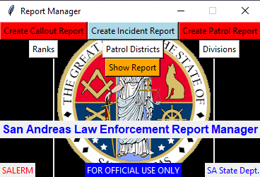Law Enforcement Report Manager / Python