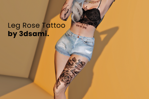 Leg Roses Tattoo for MP Female 