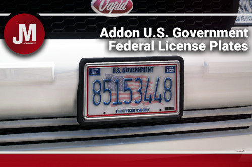 Addon U.S. Government Federal License Plates