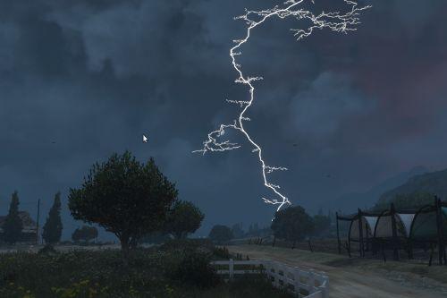 Lightning in Overcast Weather