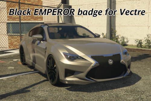 Black EMPEROR badge for Vectre