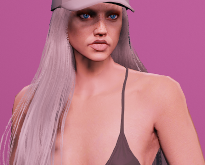 Long hair with a hat - MP FEMALE