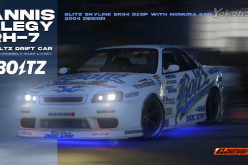 Lore-Friendly Blitz D1GP Liverys for Annis Elegy RH-7 [Replace]