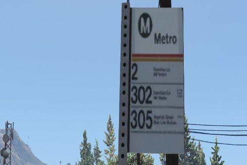 Los Angeles Metro Bus Stop Sign Prop