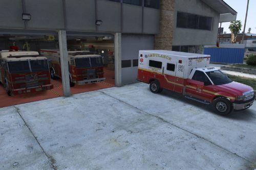 Los Santos County Fire Department (LSCoFD) Red & White livery pack