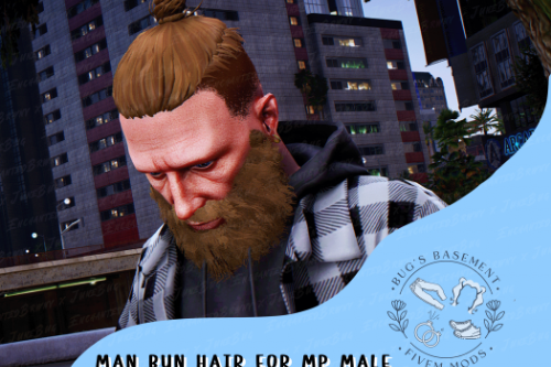 Man Bun Hair For MP Male