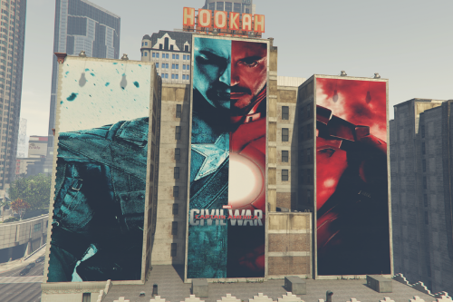 Marvel's Civil War Downtown Ads