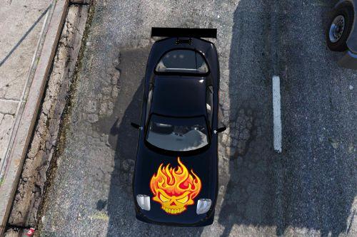 Mazda RX-7 Skull Flame livery