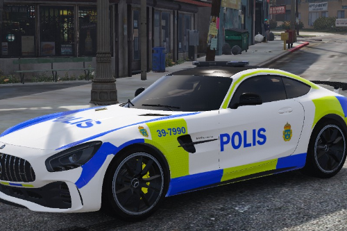 Mercedez Benz AMG - Swedish Police Skin [Add-on / Replace]