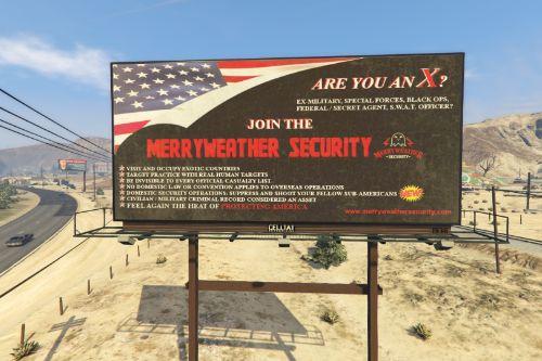 Merryweather Security Billboard Ad