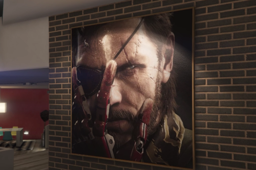 Metal Gear posters in Franklin's house