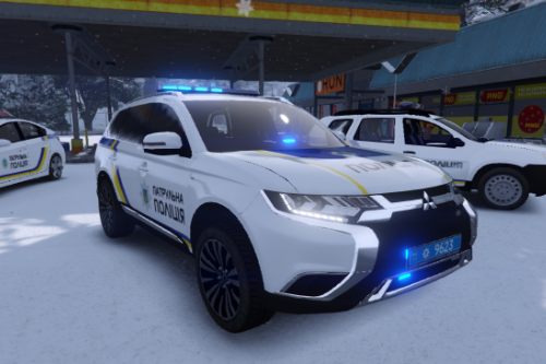2017 Mitsubishi Outlander Українська поліція (Ukraine Police/Policia Ucrania/Поліція України) [Paintjob]