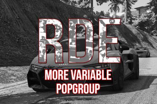 More Variable RDE Popgroups