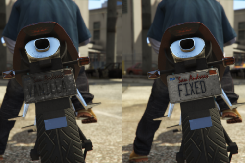Motorcycles License Plate Fix